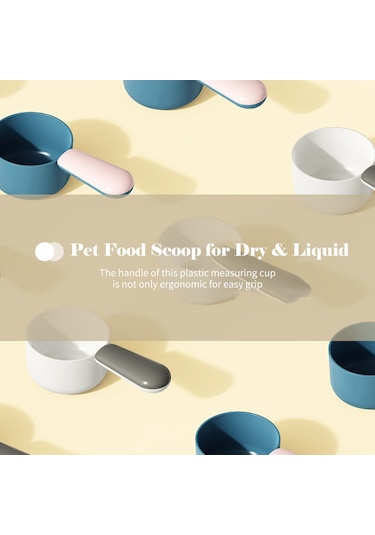 Symbee 100g Kapasiteli Kedi Köpek Maması Ölçü Kaşığı, Pratik Plastik Kuvvet, Hem Kuru Hem Sıvı İçin Uygun, Ev Ve Dışarıda Kullanım Mavi
