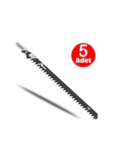 T344d Master Uzun Boy Dekupaj Testere Bıçağı Ucu 152mm Hcs Ahşap Plastik Dekopaj Ağzı -5li Paket