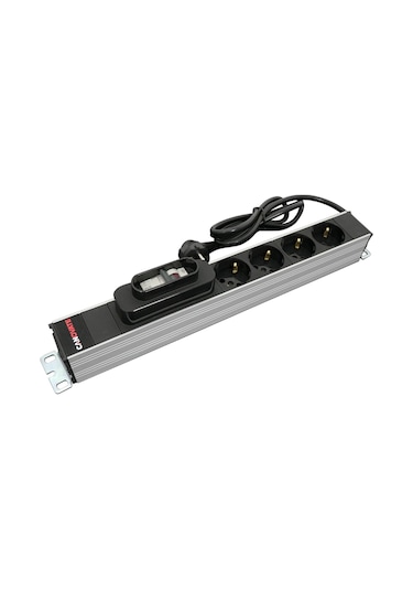 Canovate Alman Tipi Schuko Soketli 1u 4'lü Pdu 16a Devre Kesicili