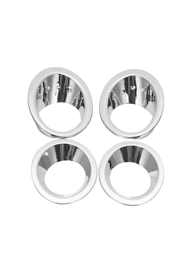 Wezone Nissan Qashqai J10 2010-2013 Ön Ve Arka Sis Lambası Kapağı, Metal, Gümüş, Direkt Monte, Dayanıklı, Yeni Kaliteli