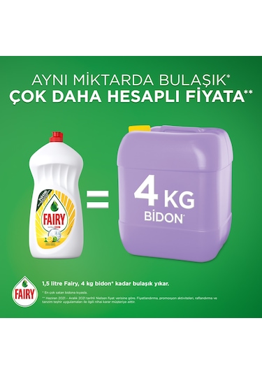 Fairy Portakal Kokulu Sıvı Bulaşık Deterjanı 2 x 1500 ML