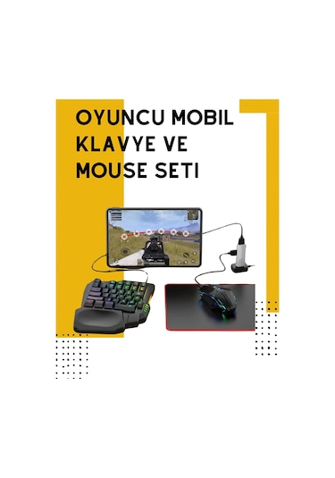 Tak-çalıştır Mobil Oyun Ekipmanları Seti Klavye Mouse Dahil