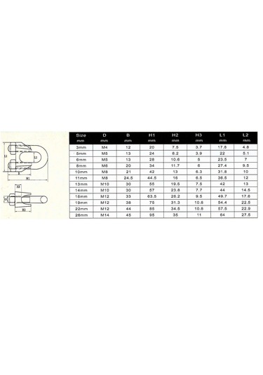 5'li Paslanmaz Krom Klemens. 4mm. Halat Sıkıcı Klemens