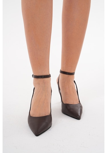 Kadın Topuklu Stiletto Ayakkabı Kahverengi