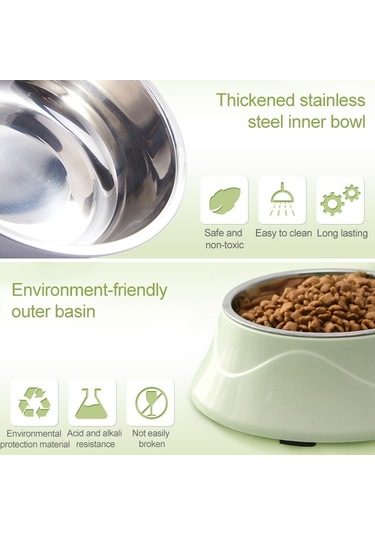 Cbtx Evcil Hayvan Mama Kasesi Paslanmaz Çelik Köpek Kedi Çift Kullanımlı Kase