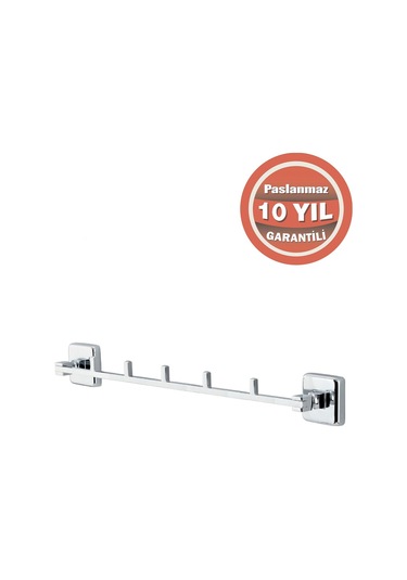 Çelik Banyo Paslanmaz Pirinç Kumru Askılık 5 Li Havluluk Banyo Askısı Krom