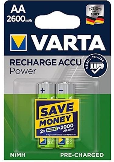 Varta 2600 mAh AA Ni-Mh Blister Şarj Edilebilir Pil 2'li