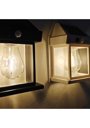 Maiyame Dış Mekan Güneş Enerjili Duvar Lambası, İnsan Algılama, 3 Mod, 1800mah Pil, Sıcak Işık, Bahçe/ev Bahçesi, Beyaz Jy-369 Beyaz