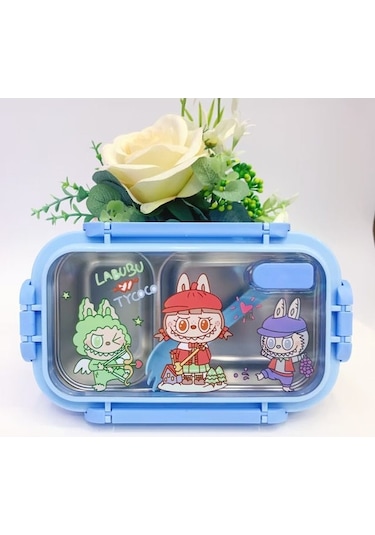 Skycity 750ml Labubu Mavi 304 Çelik Termos Muhallebi Kutu, Öğrenci Öğle Yemeği Kutusu, Isı Saklama Özelliği MAvi