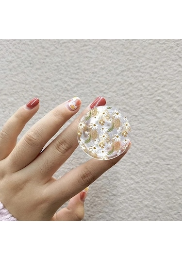 Novahub Snapbuy Japonya Kore Sevimli Papatya Ayçiçeği Telefon Tutucu Iphone 13 Samsung Huawei Xiaomituruncu Turuncu Turuncu