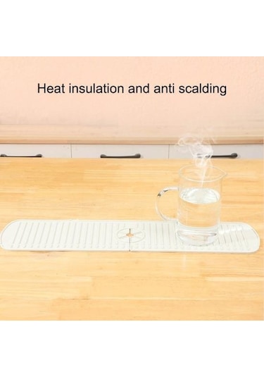 Gri Lavabo Sıçrama Koruması Yumuşak Esnek Hızlı Kuru Evrensel Damlama Tutucu Tepsi Lavabo Musluğu Kurutma Mat Sıçrama Yakalayıcı Mutfak Malzemeleri M Gri