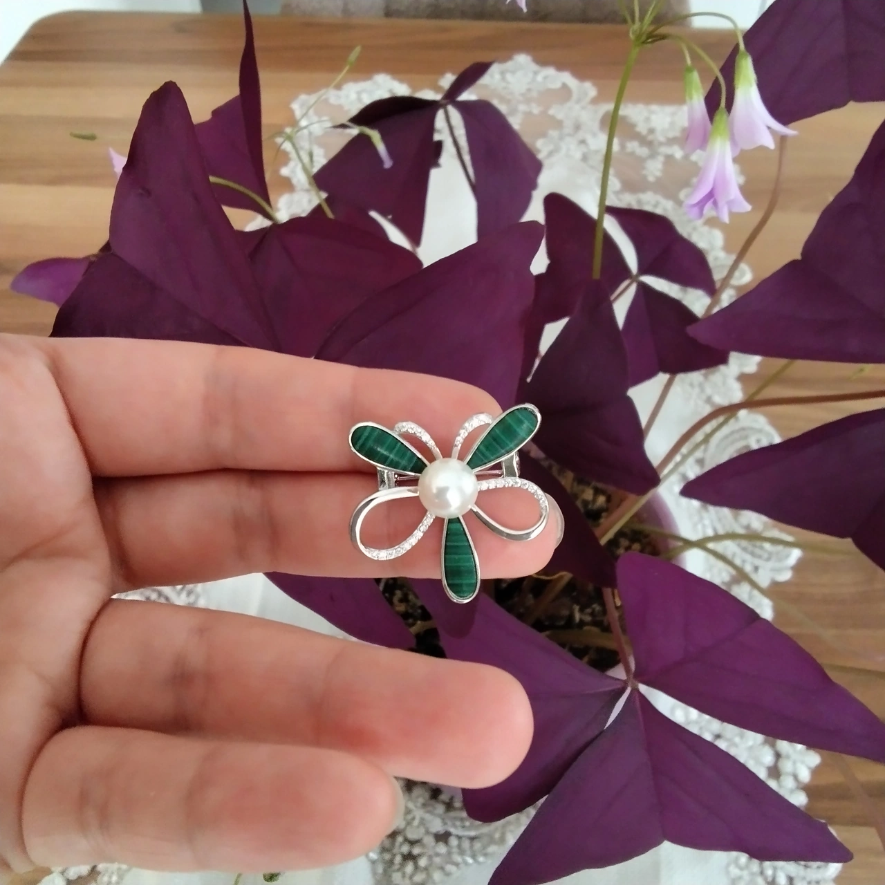 925 Ayar Gümüş Kadın Broş- Kelebek Detaylı Gümüş