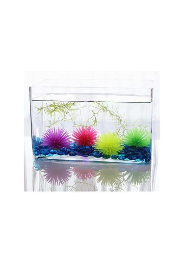 Sones Akvaryum Makaleleri Dekorasyon Tpr Simülasyon Deniz Kestanesi Topu Mercan, Boyut: L, Çap: 13cm