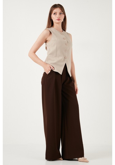 Lela Bayan Pantolon 6522016 Kahve Kahve