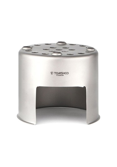 Titanyum Yuvarlak Tek Parça Odun Sobası Gümüş