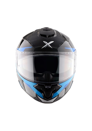 Axor Brutale Kryptıc Full Face Kapalı Kask Parlak Mavi - Siyah