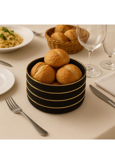 Gold Demirli Ekmeklik Meyvelik Hasır Bezli Özel Tasarım