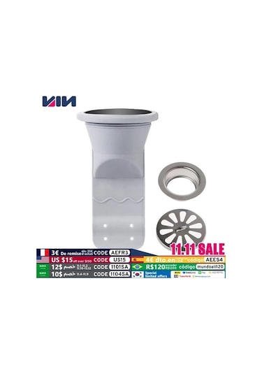 Joyhub Mingjin Shop2 L Mavi Uzun Stil Silikon Koku Geçirmez Drenaj Çekirdek Sızıntı Mühür Haşere Kontrolü Anti-koku Paslanmaz Çelik Kapak Draininner Mutfak Banyo Seti Kanalizasyon Borusu I1c9ny Renkli Çok Renkli