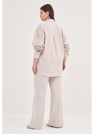 Cepli Keten Gömlek-1814 Taş