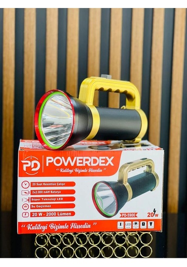 Pd-5900 El Feneri 20w 2000 Lümen Su Geçirmez Çok Renkli