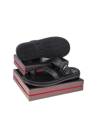 Ducavelli Palmira Hakiki Deri Erkek Terliği - Hakiki Deri Terlik - Ortopedik Taban Terlik - Hafif Deri Terlik