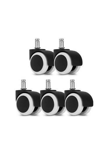 Hfambition Bilgisayar Sandalyesi İçin Sessiz Siyah Tekerlek, Kaydırmalı Caster Rulmanlı -