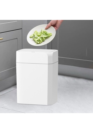 Homyl Akıllı Atık Kutusu Taşınabilir Restoran Büyük 16l Beyaz