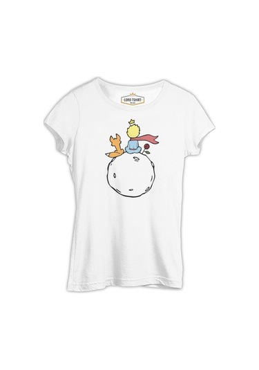 Küçük Prens - Gül Ve Tilki Beyaz Kadın Tshirt 001