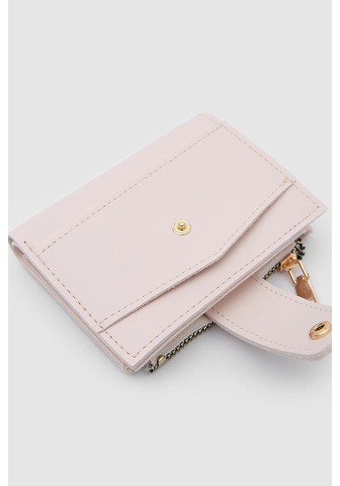 Shule Bags Payer Çıtçıtlı Kadın Cüzdan Pembe