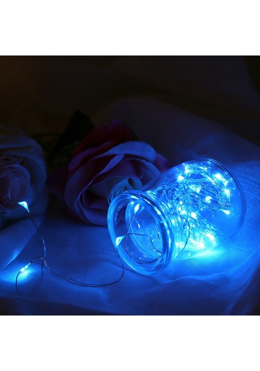 Gajeena Usb Kumandalı Led Bakır Tel Işık Zinciri - 6 Metre Mavi, Düşük Gerilim, Su Geçirmez, Esnek Tasarım Mavi