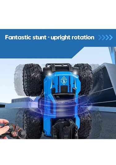 Uzaktan Kumandalı Şarjlı Duman Atan Araba 4x4 Buharlı Işıklı Uzaktan Kumandalı Off Road Araba Rc Stu Mavi