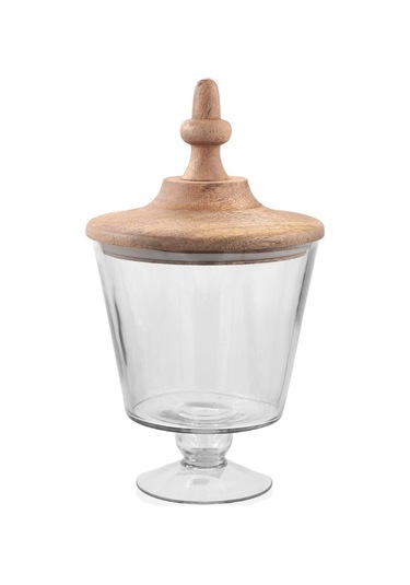 The Mia Madera Ayaklı Kurabiye Kavanozu 33x19x19 Cm