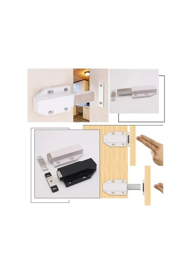 Expertland Manyetik Mobilya Kapanıcı Push-to-open, 2 Adet. 282307391 Beyaz