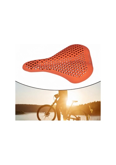 Suntek Erkekler Kadınlar Için Tam Silikon Bisiklet Turuncu Bisiklet Koltuk Kılıfı Turuncu