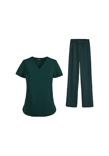 Suntek Kadın Scrubs Setleri Yaz Modern Ince Üst Ve Xxl-yeşil