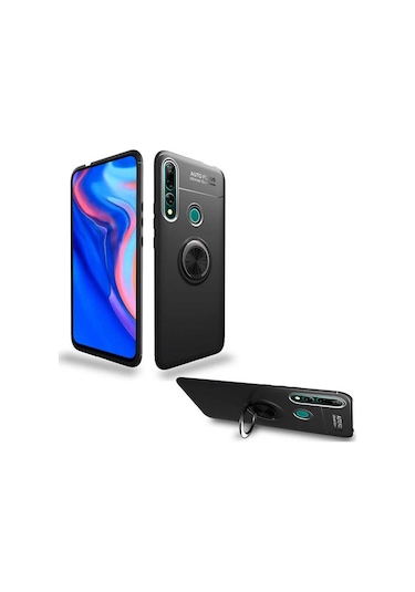 Huawei Y9 Prime 2019 Kilif Yüzüklü Magnetli Ravel Case 389753191