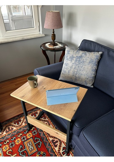 60x40 Yükseklik Ayarlı Çalışma Masası,hasta Yemek Masası Ceviz