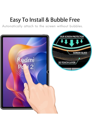 Xiaomi Redmi Pad 2 11 İnç Ekran Koruyucu Şeffaf Cam Nano Kırılmaz