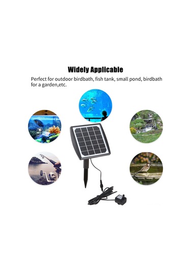 Hfambition Güneş Enerjili 4 Fıskiyeli Fontaine: 6v/2w, Otomatik Başlangıç, Çiçek Havuzu/barınak İçin Su Döngüsü Ve Dekorasyon