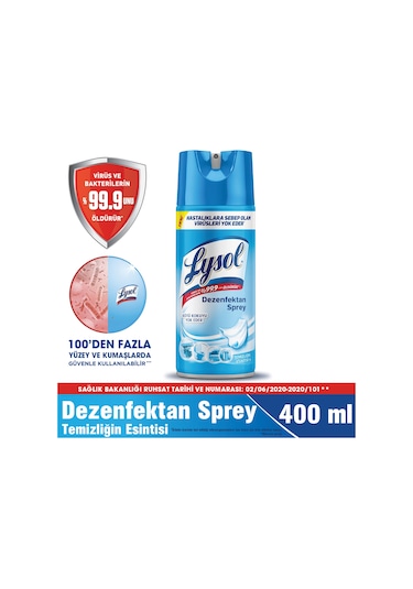 Lysol Dezenfektan Sprey Temizliğin Esintisi Yüzeyler İçin 400 ML
