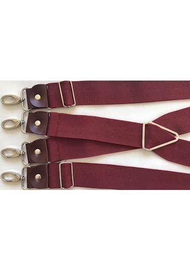 Kancalı Bordo Pantolon Askısı 4 Kancalı