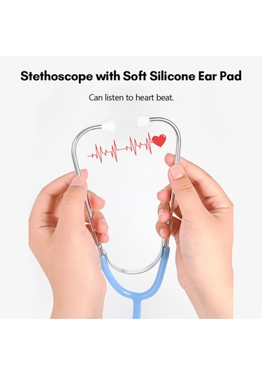 Teltree Ahşap Çocuklar İçin Tıp Oyuncak Seti - Dinleyici, Diş Modeli, Fırça, Macun Ve Diş Bakımı Araçlarıyla Rol Yapma Oyunu, Saklama Kova İçerir