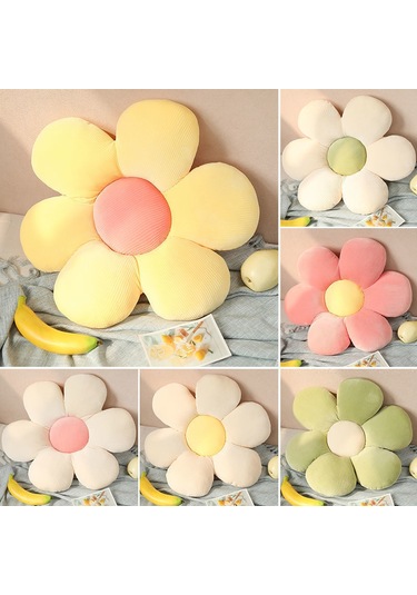 Skycity Nordik Stili Pembe Papatya Desenli 40cm Yastık - Araba Ofis Sandalye Desteği, Tatami Tipi Yumuşak Yastık 0.35kg Pembe