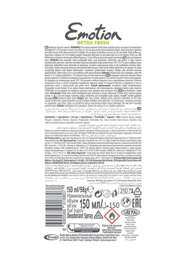 Emotion Detox Fresh Kadın Deodorant 3 x 150 ML