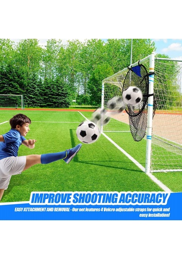 Homyl Futbol Üst Kutuları Hedef Ağı Top Doğruluk Eğitimi Siyah