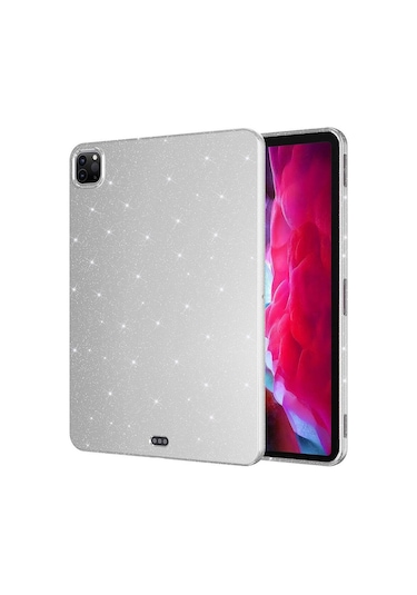Apple Uyumlu iPad Pro 11 2022 M2 Simli Parlak Görünümlü Zore Tablet Koton Kılıf-gümüş