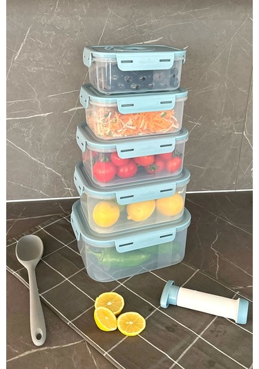 Seoul Taze Ürün Saklama Kabı 5'li Set Çok Renkli