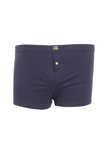 Starbattal Erkek Büyük Beden Düğmeli Uzun Paça Boxer 11907 Lacıvert - 5Xl