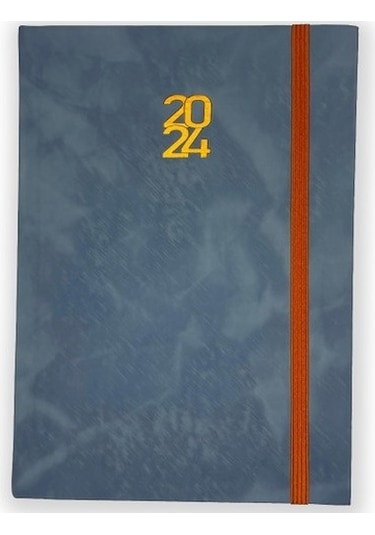 Liz 17 x 24 Velutto Kapak Ajanda 168 Yaprak Gri