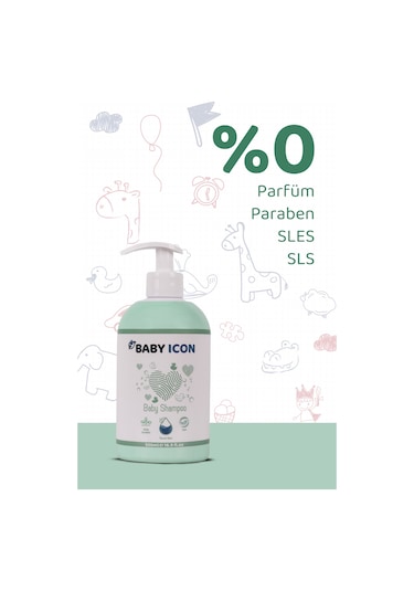Baby Icon Organik Vegan Saç Ve Vücut Bebek Şampuanı